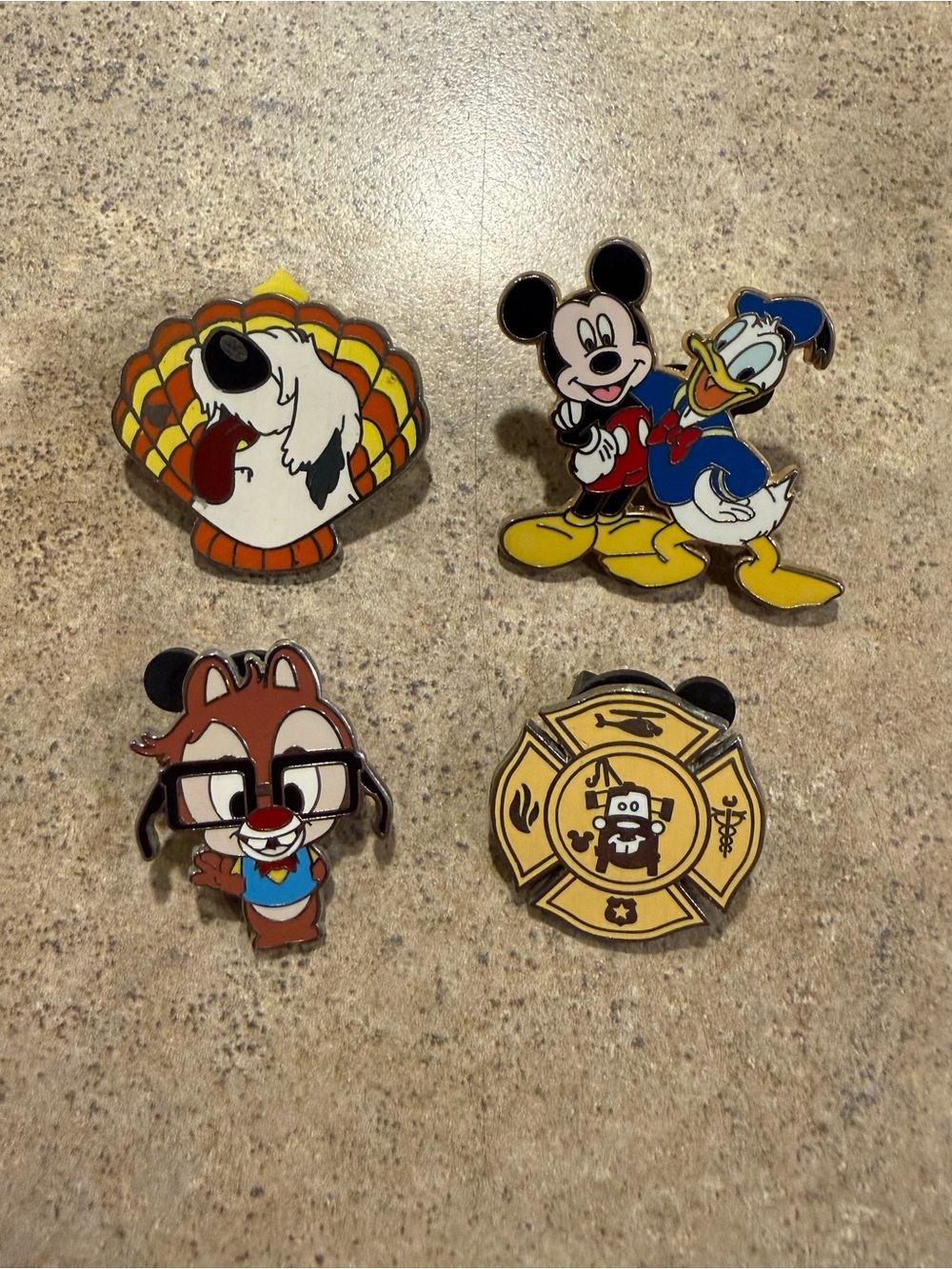 Lot of 4 Authentic Cast Costume Disney Park Trading Pins Cars Mickey Mermaid